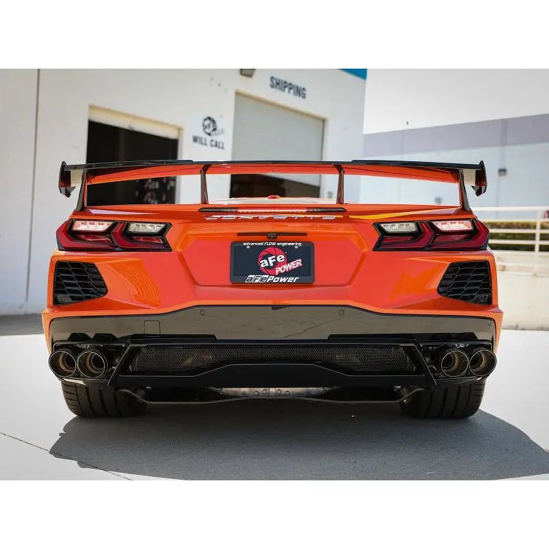 aFe MACH Force-Xp 3in to 2-1/2in 304SS Cat-Back 2020 Chevy Corvette (C8) 6.2L - Carbon Fiber Tip - Get it from Bo