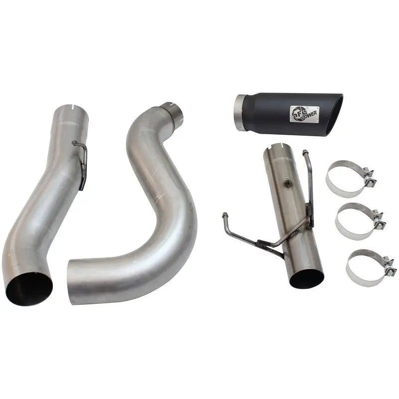 aFe MACHForce XP Exhaust Large Bore 5in DPF-Back SS 13-15 Dodge Trucks L6-6.7L (td) *Black Tip - Get it from Bo