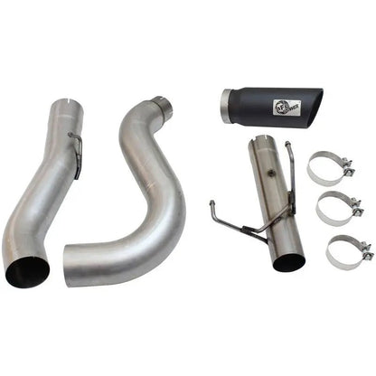 aFe MACHForce XP Exhaust Large Bore 5in DPF-Back SS 13-15 Dodge Trucks L6-6.7L (td) *Black Tip - Get it from Bo