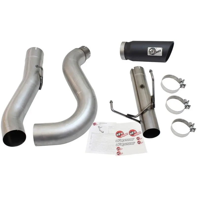 aFe MACHForce XP Exhaust Large Bore 5in DPF-Back SS 13-15 Dodge Trucks L6-6.7L (td) *Black Tip - Get it from Bo