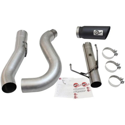 aFe MACHForce XP Exhaust Large Bore 5in DPF-Back SS 13-15 Dodge Trucks L6-6.7L (td) *Black Tip - Get it from Bo