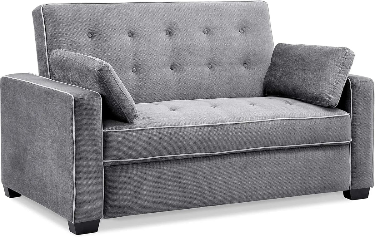 Ainsley Loveseat With Pull Out Sleeper Microfiber Charcoal - Get it from Bo