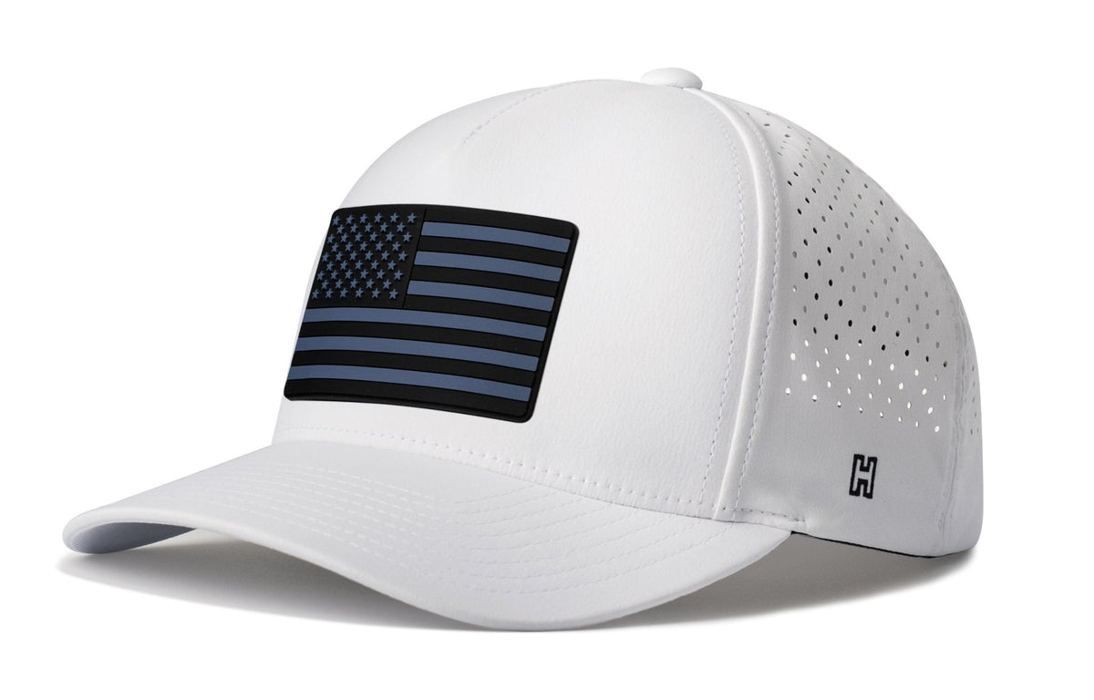 American Flag Performance 5-Panel Hat | Tactical USA Flexfit Snapback - Get it from Bo