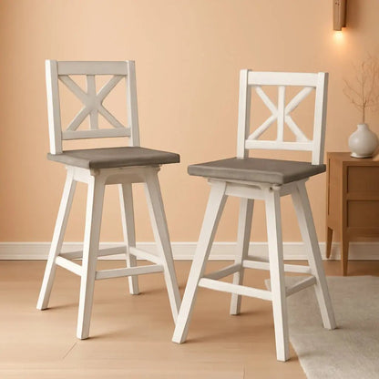 Amsonia Counter Height Swivel Barstool Set 2 White - Get it from Bo