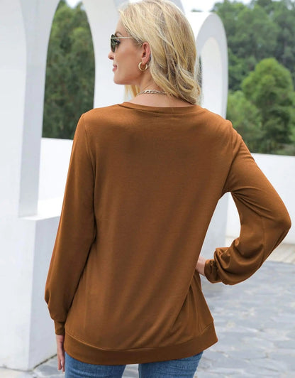Cut Out Pullover Long Sleeve Anna-Kaci Wholesale