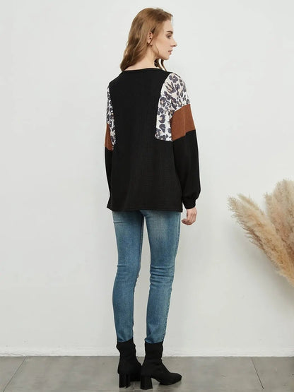 Leopard Pullover Knit Sweater