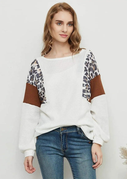 Leopard Pullover Knit Sweater