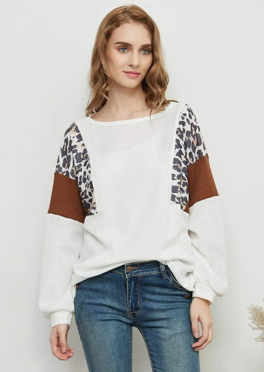 Leopard Pullover Knit Sweater