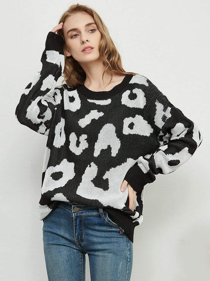 Leopard Print Sweater Anna-Kaci Wholesale