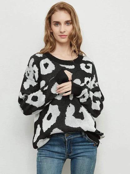 Leopard Print Sweater Anna-Kaci Wholesale
