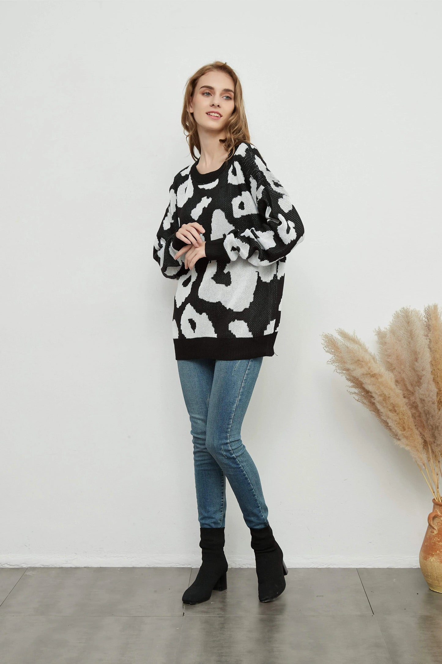 Leopard Print Sweater Anna-Kaci Wholesale