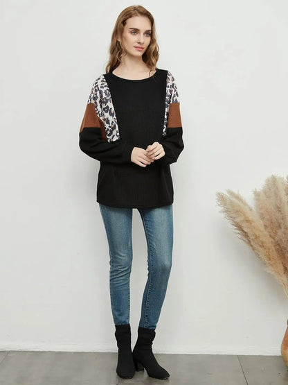 Leopard Pullover Knit Sweater