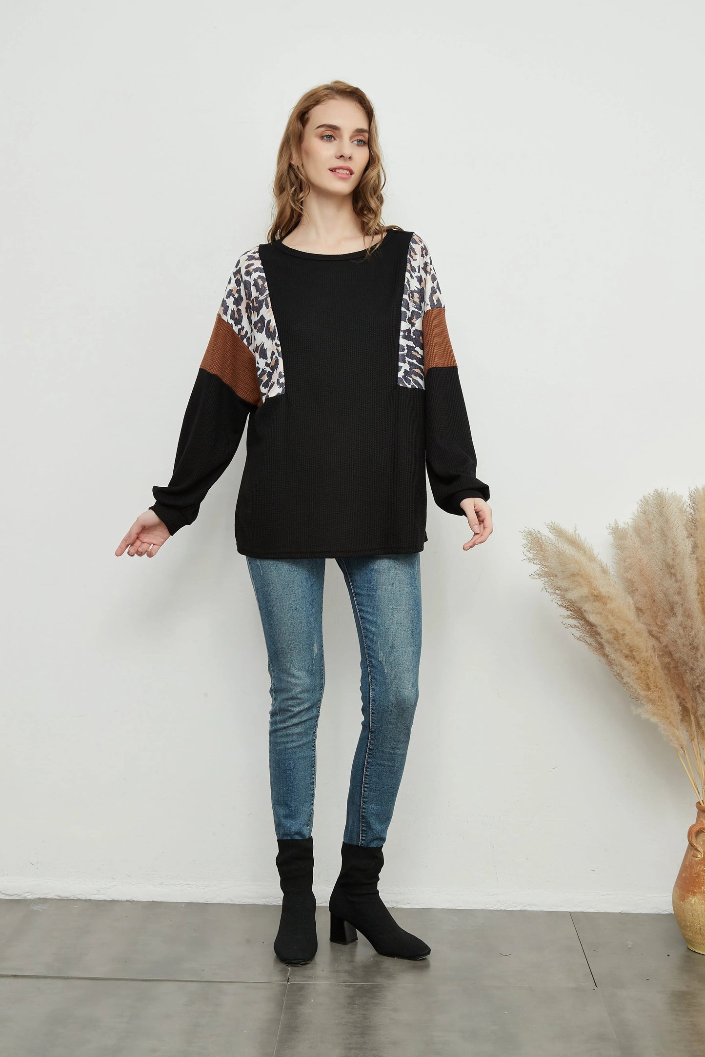 Leopard Pullover Knit Sweater