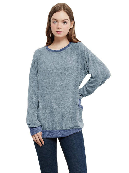 Long Sleeve Pocket Front Pullover Anna-Kaci Wholesale