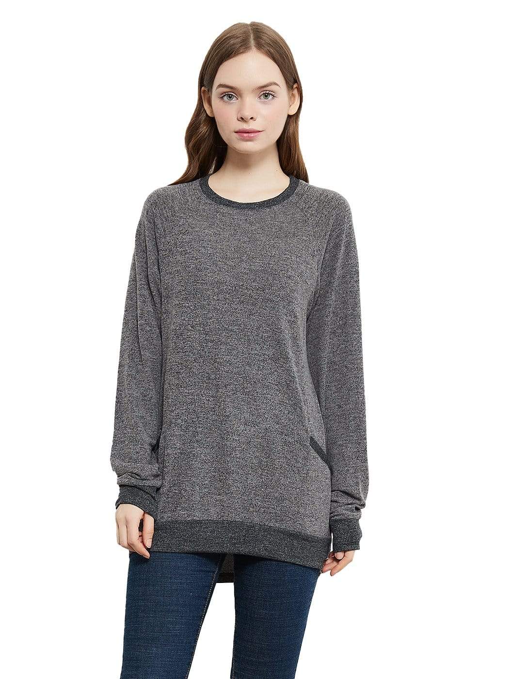 Long Sleeve Pocket Front Pullover Anna-Kaci Wholesale