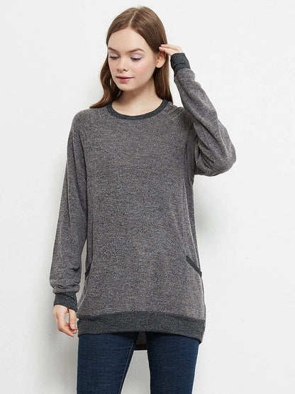 Long Sleeve Pocket Front Pullover Anna-Kaci Wholesale