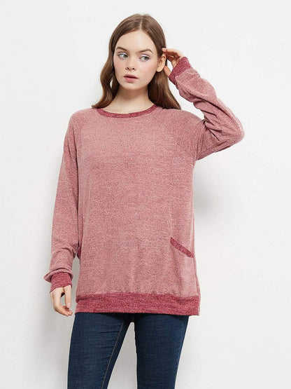 Long Sleeve Pocket Front Pullover Anna-Kaci Wholesale
