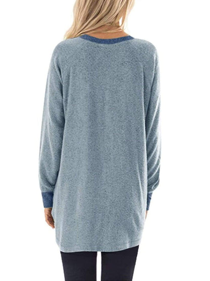 Long Sleeve Pocket Front Pullover Anna-Kaci Wholesale