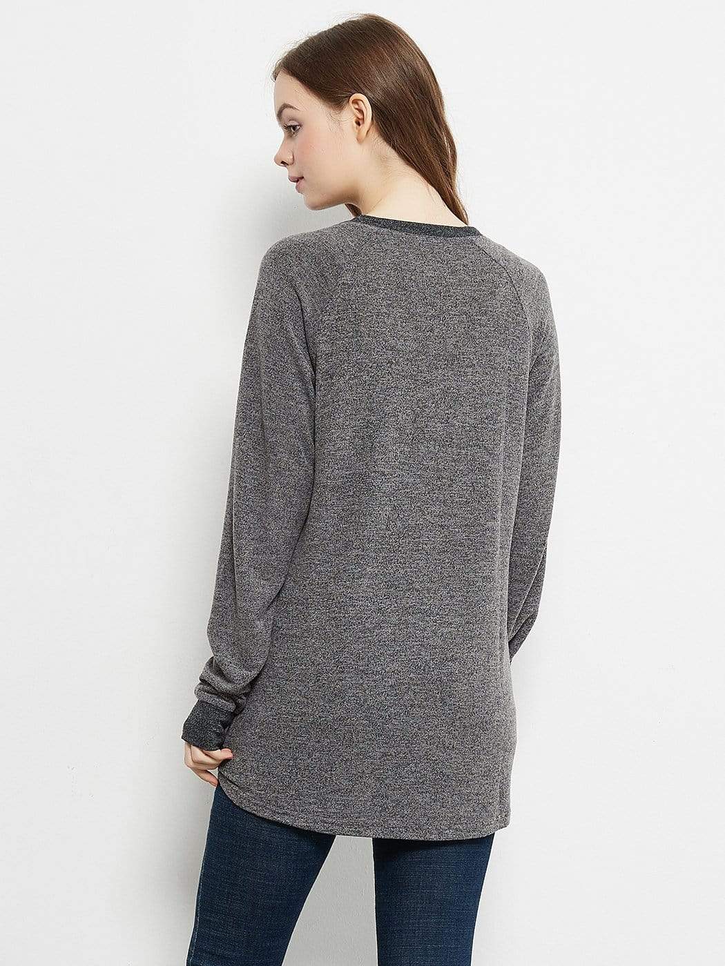 Long Sleeve Pocket Front Pullover Anna-Kaci Wholesale