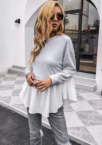 Double Layered Sweater Top Anna-Kaci Wholesale