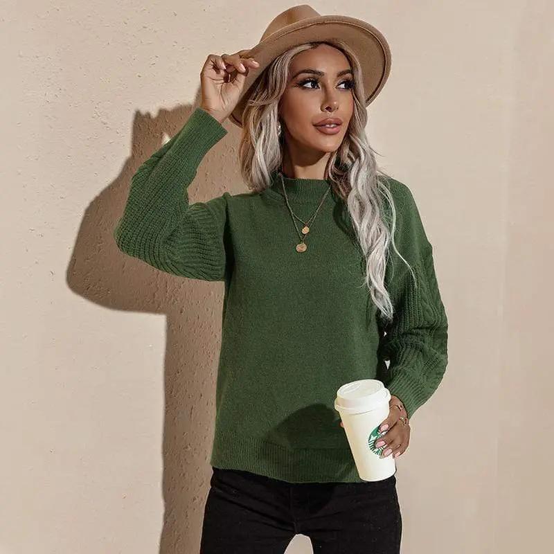 Solid Lux Long Sleeve Sweater Anna-Kaci Wholesale