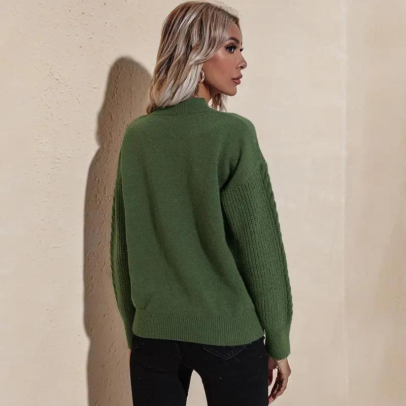 Solid Lux Long Sleeve Sweater Anna-Kaci Wholesale