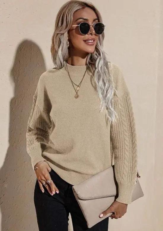 Solid Lux Long Sleeve Sweater Anna-Kaci Wholesale