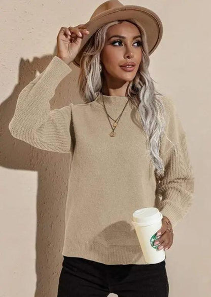 Solid Lux Long Sleeve Sweater Anna-Kaci Wholesale