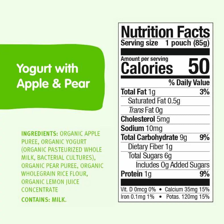 Holle Organic Yogurt Pouches - Apple & Pear Holle USA