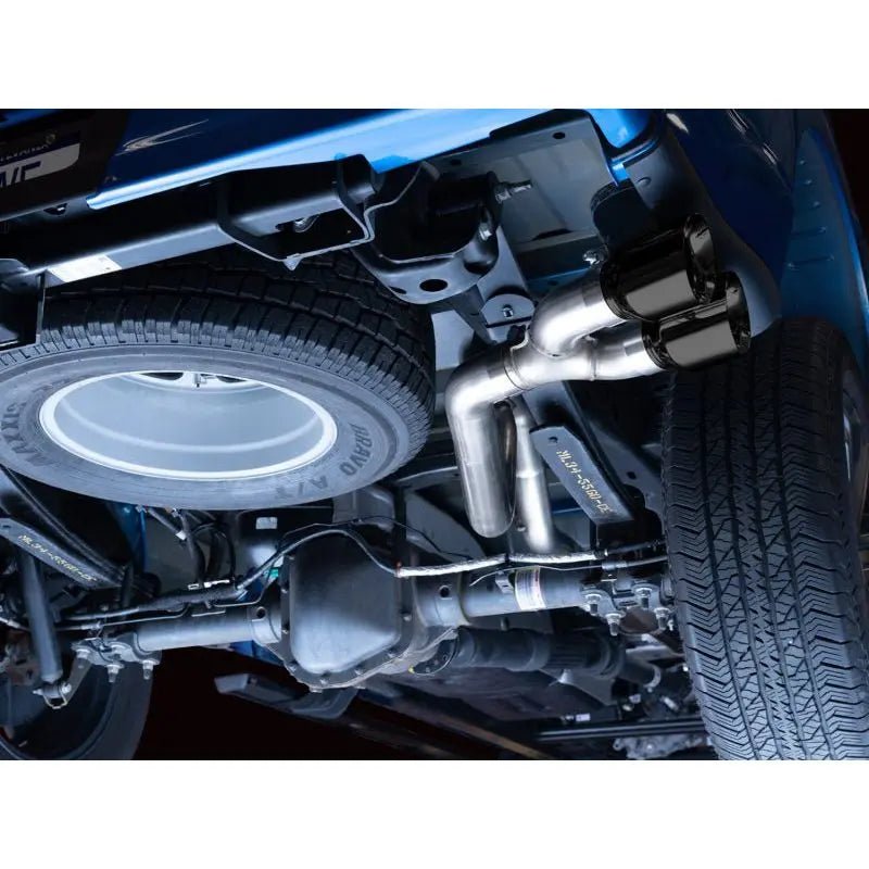 AWE 0FG 21+ Ford F150 Dual Side Exit Cat-Back Exhaust - 4.5in Diamond Black Tips - Get it from Bo