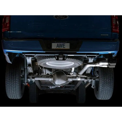 AWE 0FG 21+ Ford F150 Dual Side Exit Cat-Back Exhaust - 4.5in Diamond Black Tips - Get it from Bo
