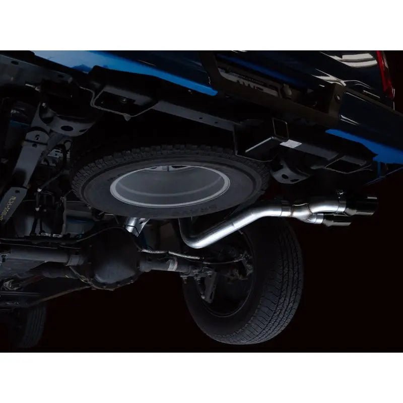 AWE 0FG 21+ Ford F150 Dual Side Exit Cat-Back Exhaust - 4.5in Diamond Black Tips - Get it from Bo