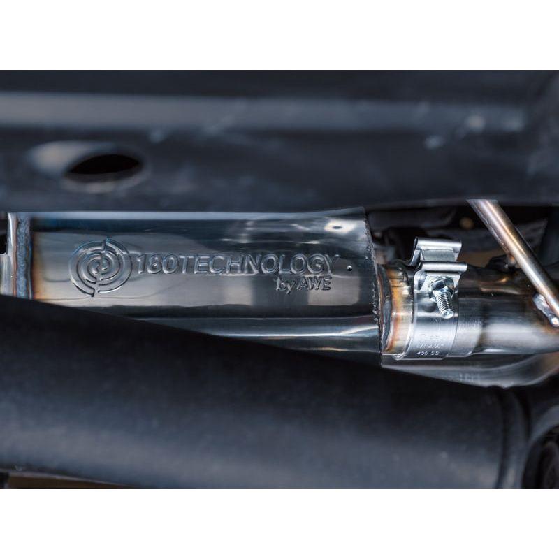 AWE 2016-2023 Toyota Tacoma 0FG Catback Exhaust w/ BashGuard - Dual Diamond Black Tips NP Motorsports