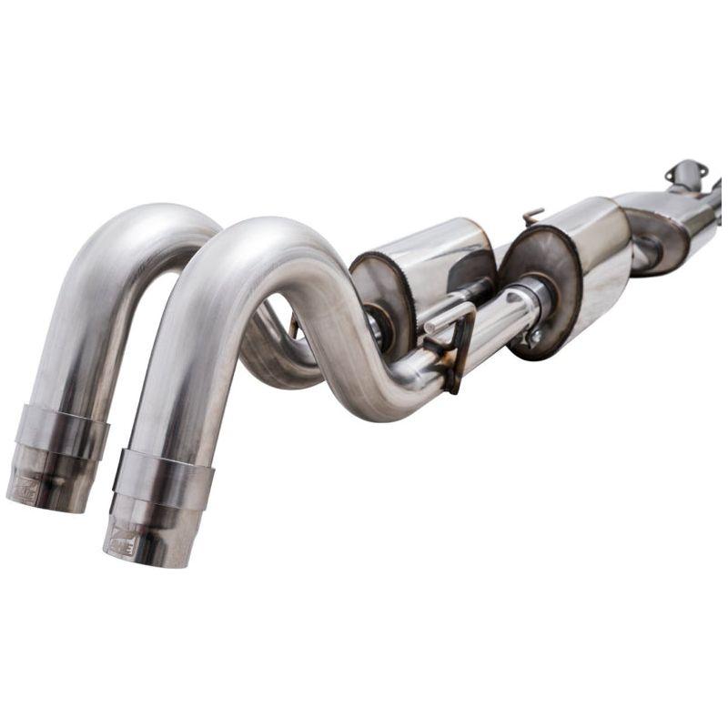 AWE 2016-2023 Toyota Tacoma 0FG Catback Exhaust w/ BashGuard - Dual Diamond Black Tips NP Motorsports