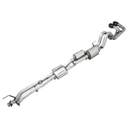 AWE 2016-2023 Toyota Tacoma 0FG Catback Exhaust w/ BashGuard - Dual Diamond Black Tips NP Motorsports