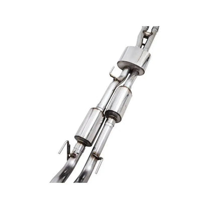 AWE 2016-2023 Toyota Tacoma 0FG Catback Exhaust w/ BashGuard - Dual Diamond Black Tips NP Motorsports