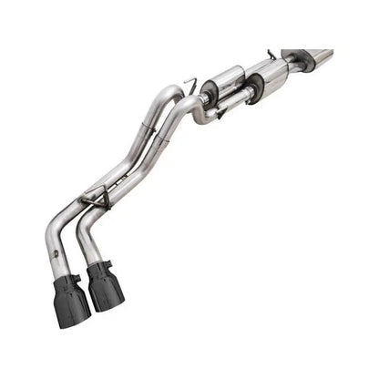 AWE 2016-2023 Toyota Tacoma 0FG Catback Exhaust w/ BashGuard - Dual Diamond Black Tips NP Motorsports