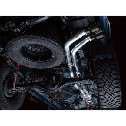 AWE 2016-2023 Toyota Tacoma 0FG Catback Exhaust w/ BashGuard - Dual Diamond Black Tips NP Motorsports