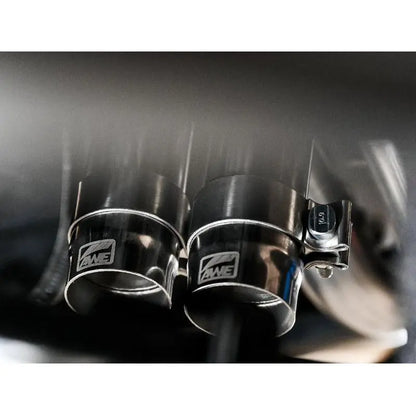 AWE 2016-2023 Toyota Tacoma 0FG Catback Exhaust w/ BashGuard - Dual Diamond Black Tips NP Motorsports