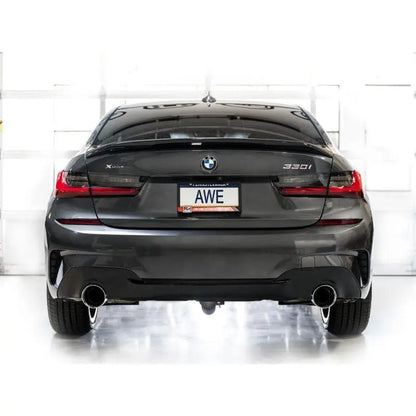 AWE 19-23 BMW 330i / 21-23 BMW 430i Base G2X Touring Axle Back Exhaust - Chrome Silver NP Motorsports