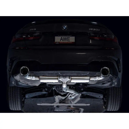 AWE 19-23 BMW 330i / 21-23 BMW 430i Base G2X Touring Axle Back Exhaust - Chrome Silver NP Motorsports