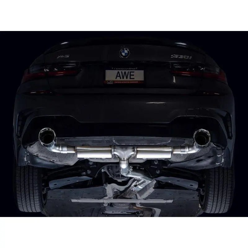 AWE 19-23 BMW 330i / 21-23 BMW 430i Base G2X Touring Axle Back Exhaust - Chrome Silver - Get it from Bo