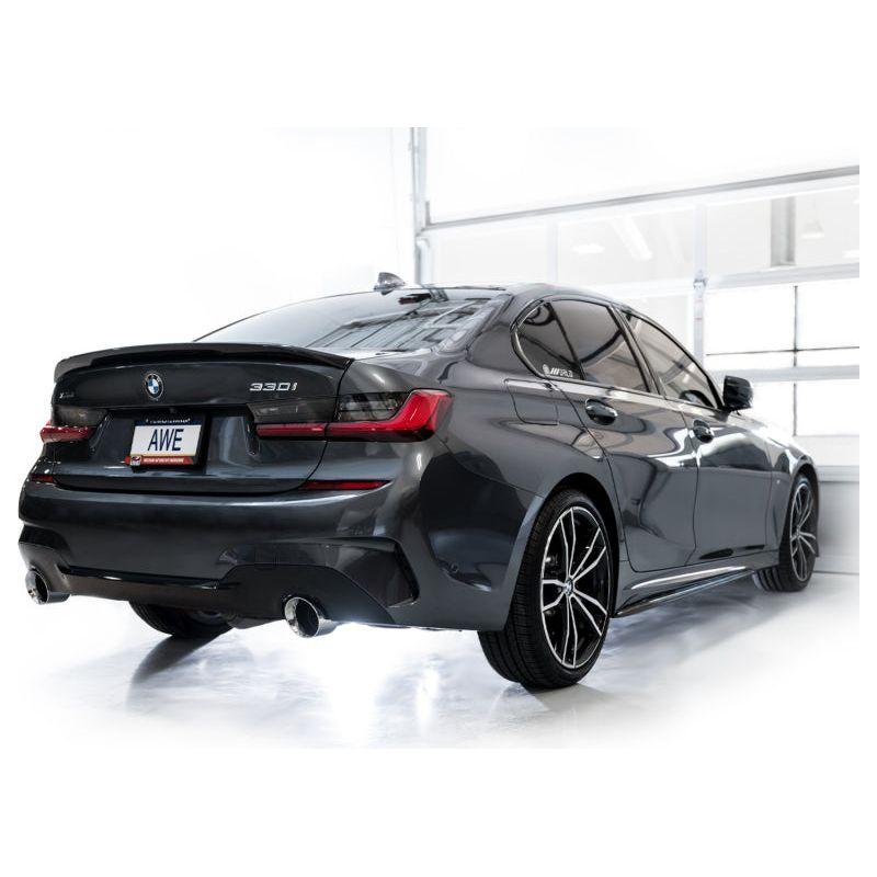 AWE 19-23 BMW 330i / 21-23 BMW 430i Base G2X Touring Axle Back Exhaust - Chrome Silver NP Motorsports