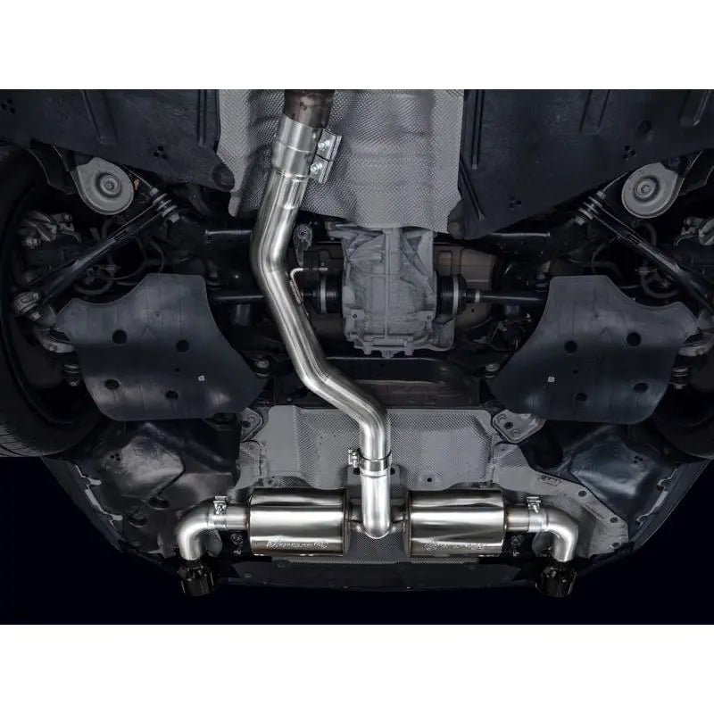 AWE 19-23 BMW 330i / 21-23 BMW 430i Base G2X Touring (Excl.Conv) Axle Back Exhaust - Diamond Black - Get it from Bo