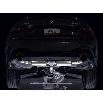 AWE 19-23 BMW 330i / 21-23 BMW 430i Base G2X Touring (Excl.Conv) Axle Back Exhaust - Diamond Black - Get it from Bo