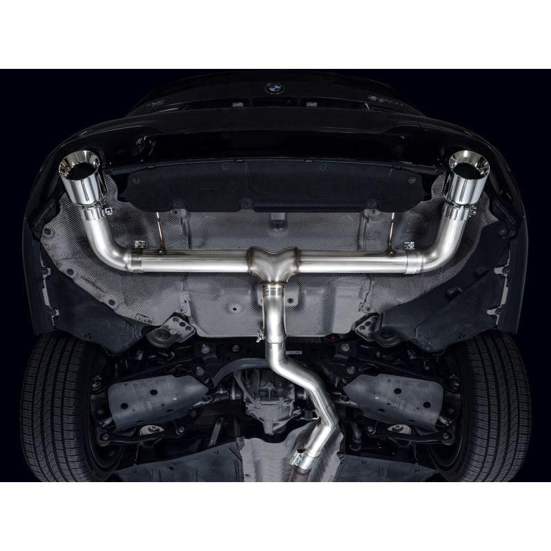 AWE 19-23 BMW 330i / 21-23 BMW 430i Base G2X Track Edition Axle Back Exhaust - Chrome Silver NP Motorsports
