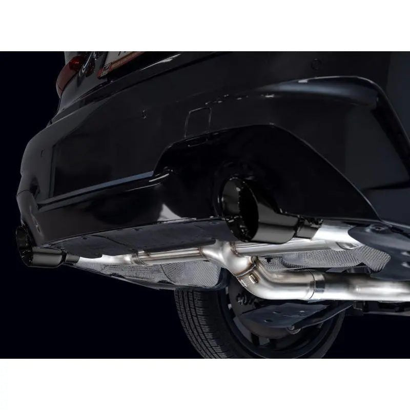 AWE 19-23 BMW 330i / 21-23 BMW 430i Base G2X Track Edition Axle Back Exhaust - Diamond Black - Get it from Bo