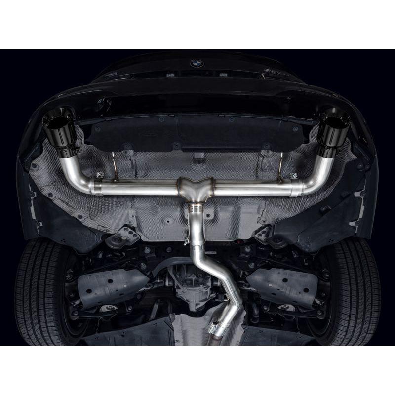 AWE 19-23 BMW 330i / 21-23 BMW 430i Base G2X Track Edition Axle Back Exhaust - Diamond Black NP Motorsports