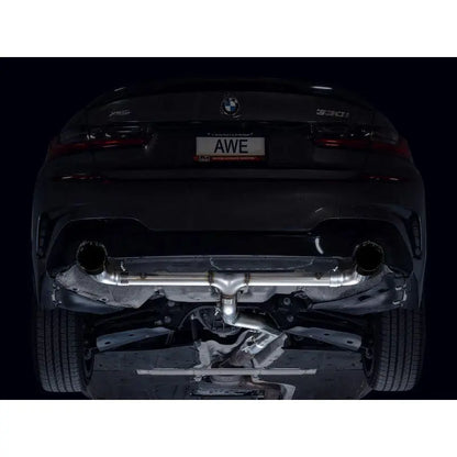 AWE 19-23 BMW 330i / 21-23 BMW 430i Base G2X Track Edition Axle Back Exhaust - Diamond Black NP Motorsports