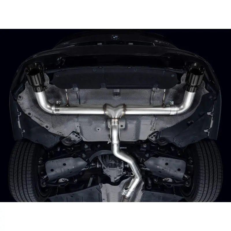 AWE 19-23 BMW 330i / 21-23 BMW 430i Base G2X Track Edition Axle Back Exhaust - Diamond Black - Get it from Bo
